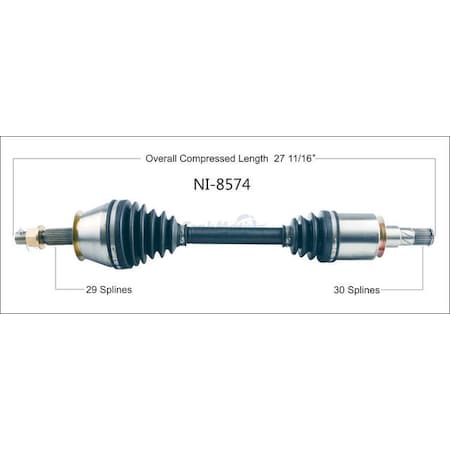 Surtrack Axle Cv Axle Shaft, Ni-8574 NI-8574